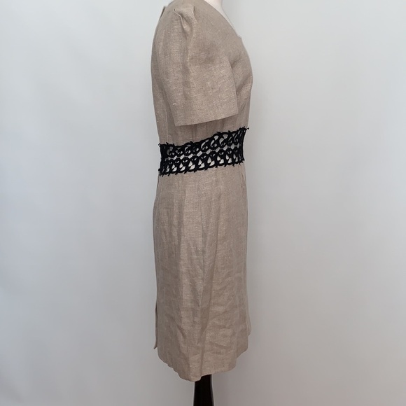 Vintage Montefiore Cutout Linen Dress Size - Picture 5 of 7
